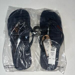 NEW JACK &‎ JONES Premium Flip Flops Sandals: Navy Blazer Red Dahlia Size 7/8